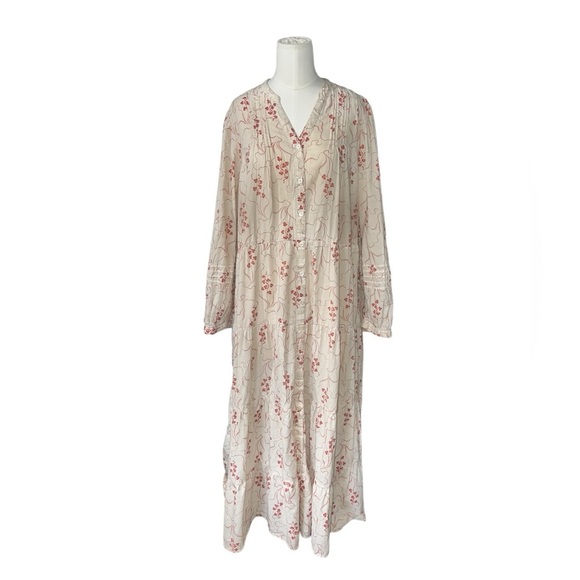 PER UNA - Pure Cotton Floral Midaxi Shirt Dress sz 16 R - Picture 7 of 7